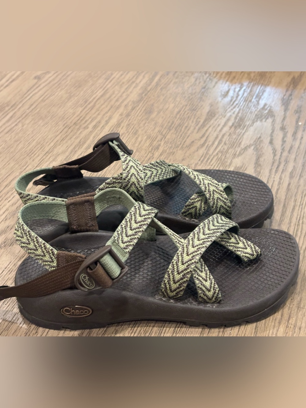 Chaco ZX/2 Classic Sandals Women’s Size 7 Green Black Adjustable Sport - Picture 3 of 8